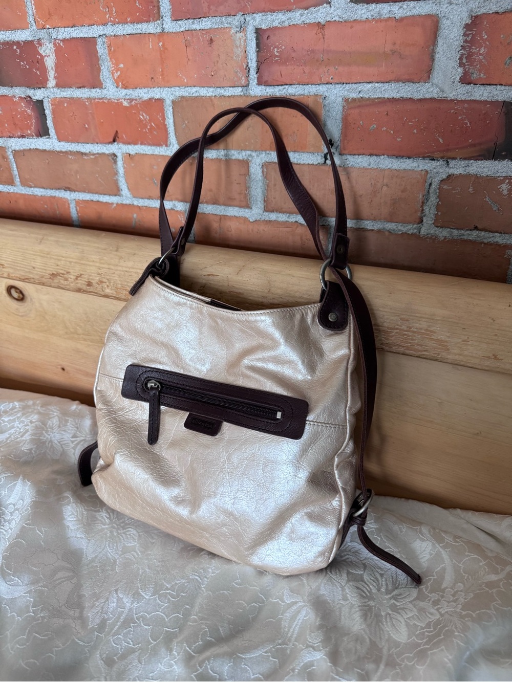 Ellington pearlized leather Women's Shoulder Bag